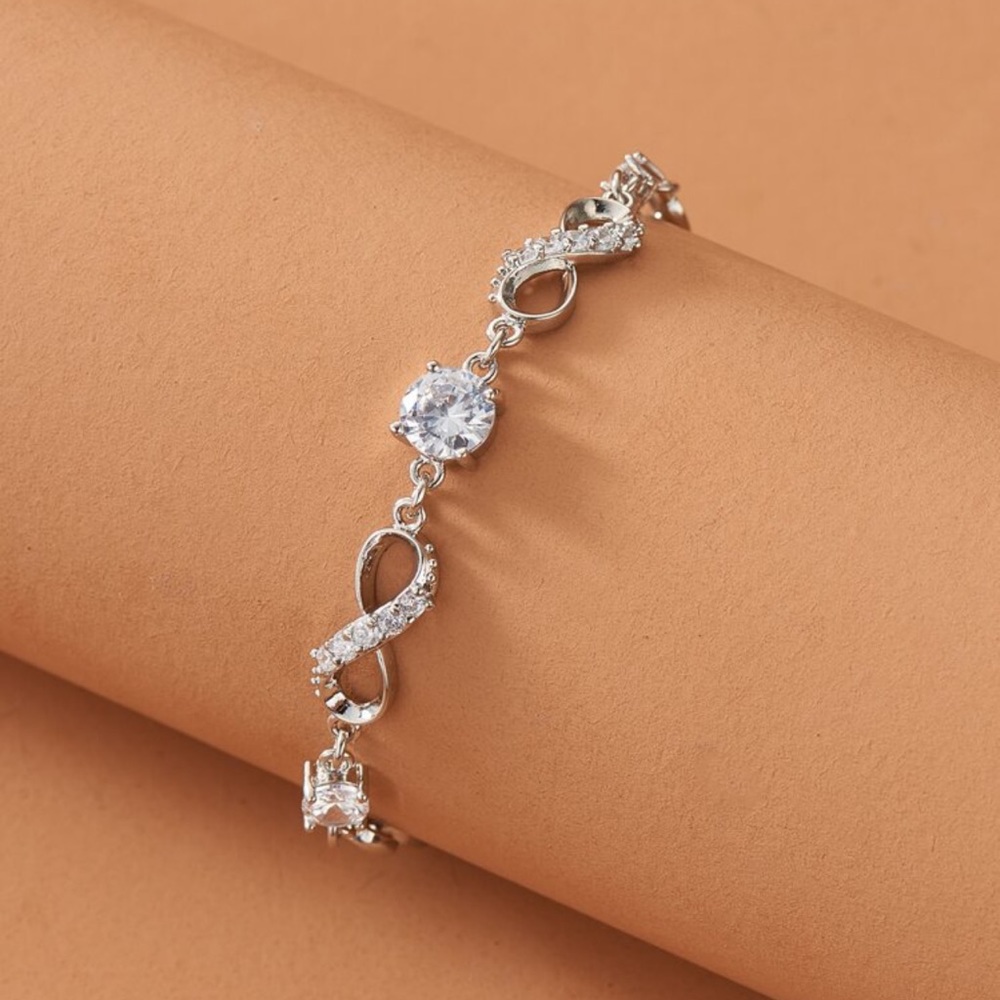 Eternal Brilliance Silver Infinity Bracelet - Picture 2 of 4